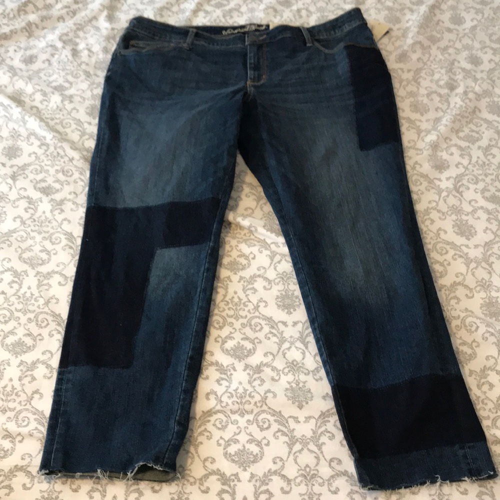 NWT Dyed ”Patchwork” Skinny Jeans - Picture 7 of 7